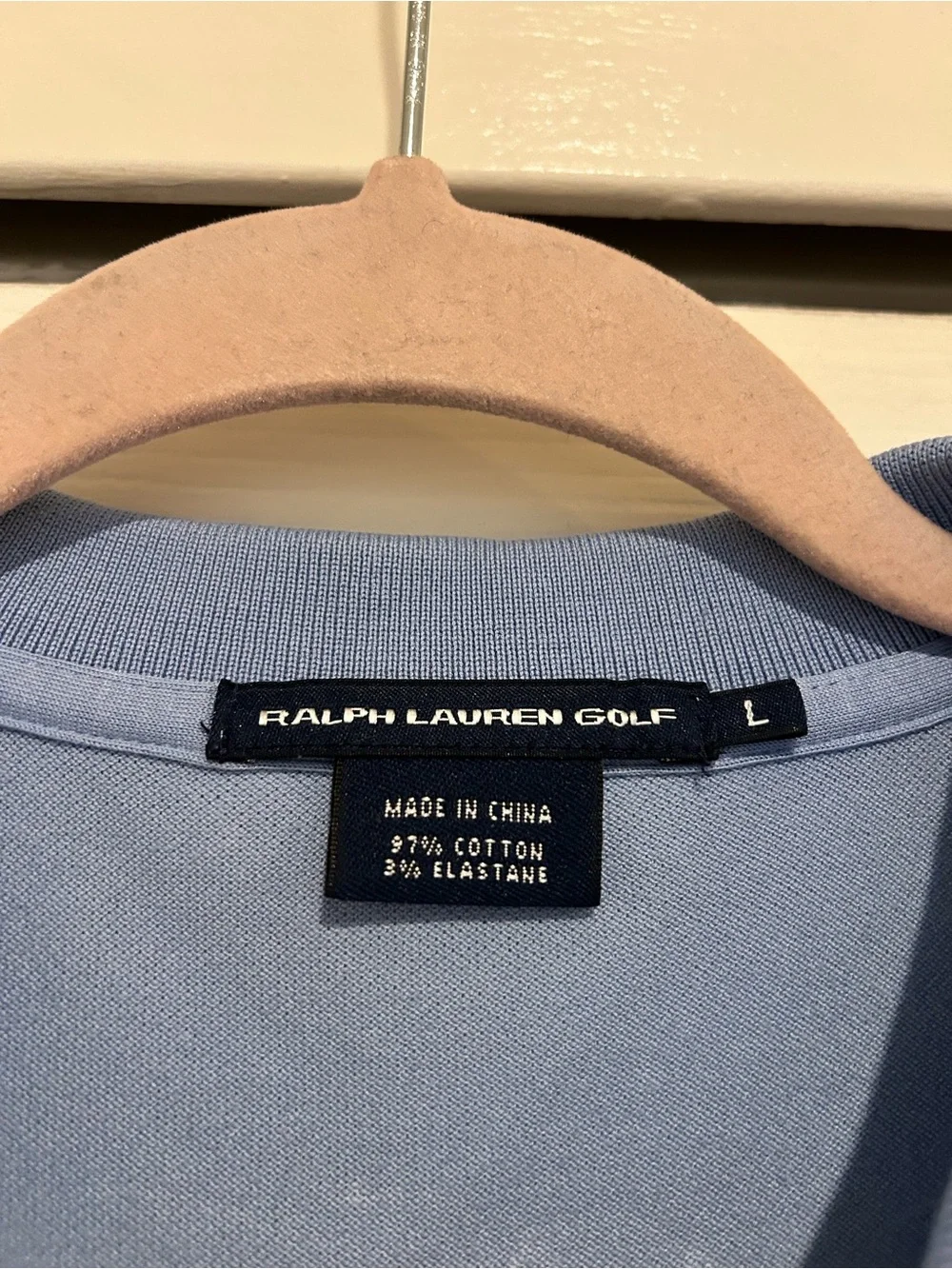 Lot of 2 Ralph Lauren Blue & White Golf Polos size large - Picture 3 of 9